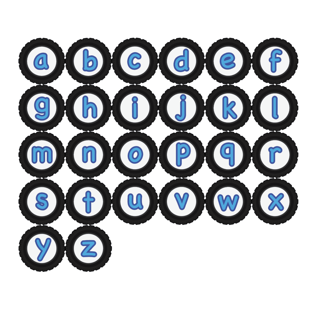 Colorful bubble alphabet letters for sensory play activities.