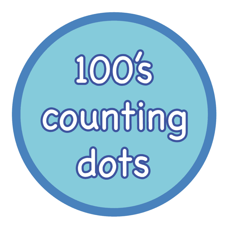 1 to 100 Counting Dots