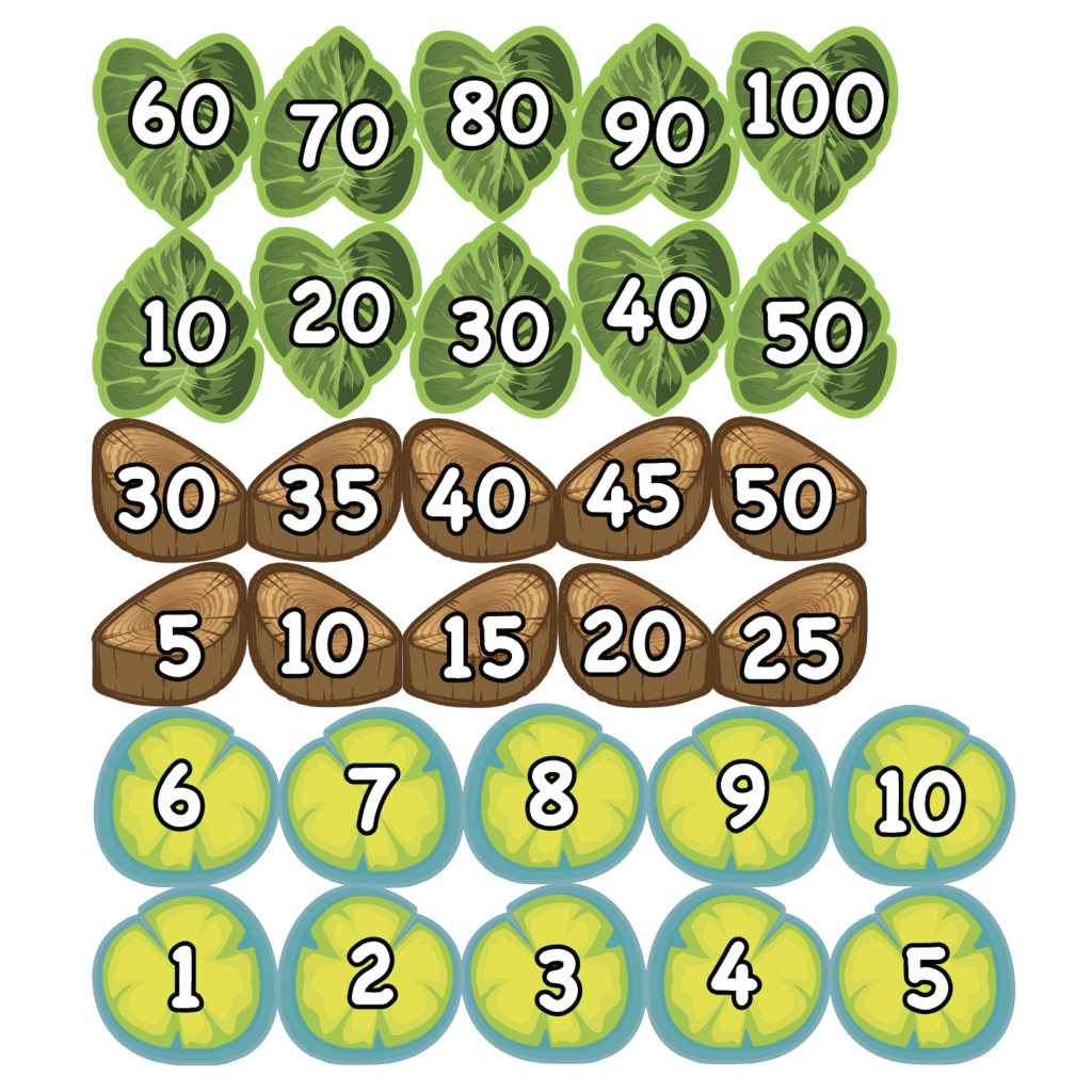Colorful sensory path with numbered stepping stones for kids' activities.